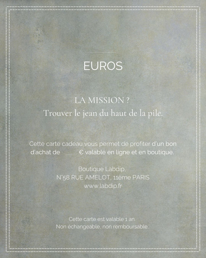 Cartes-cadeaux E-Carte cadeau Labdip Labdip