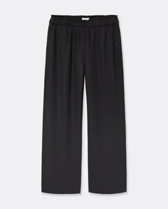 Pantalon fluide marron en tencel, coupe droite et ample, conçu pour s’adapter à toutes les morphologies féminines avec un confort optimal.