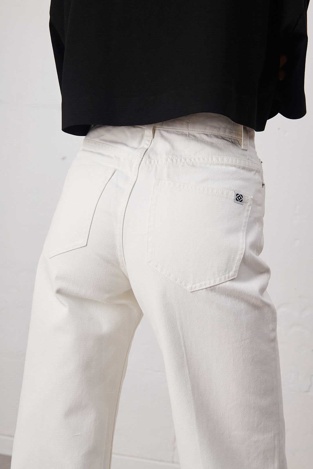 Jeans droit large SULLY BLANC